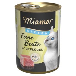 12x400g aves Feine Beute Kitten Miamor comida húmida para gatos