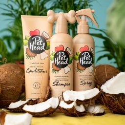 Conjunto de 3 Pet Head Sensitive Soul champô, condicionador e spray cães