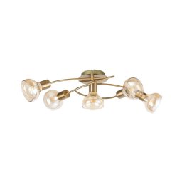 Rabalux 5552 - Candelabro integrado HOLLY 5xE14/40W/230V dourado