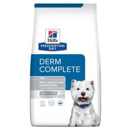 3x1kg Derm Complete Mini Hill’s Prescription Diet ração para cães