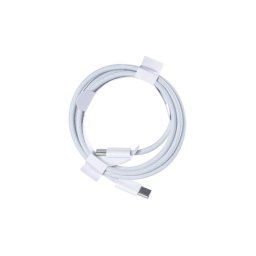 Cabo Dados para Iphone USB-C para USB-C 60W Tecido Branco Compativel (1 Metro)