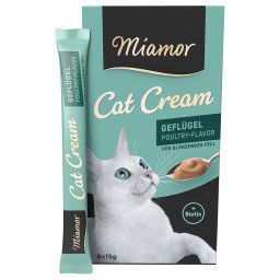 24x15g creme de aves Cat Cream Miamor Snack para gatos