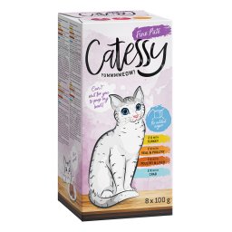 64x100g misto I em patê Catessy comida húmida para gatos