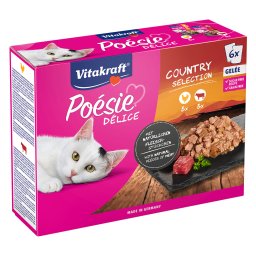 6x85g Seleção Campestre DéliSauce Vitakraft Poésie saquetas gatos