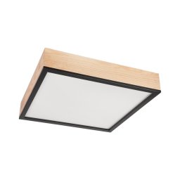 Iluminação de teto NATURAL SQUARE 4xE27/15W/230V 48x48 cm pinho/preto