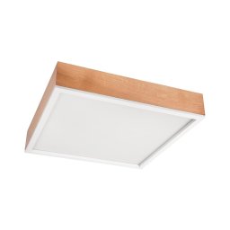 Iluminação de teto OAK SQUARE 4xE27/15W/230V 48x48 cm carvalho/branco