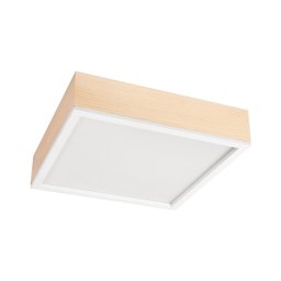 Iluminação de teto NATURAL SQUARE 4xE27/15W/230V 39x39 cm pinho/branco