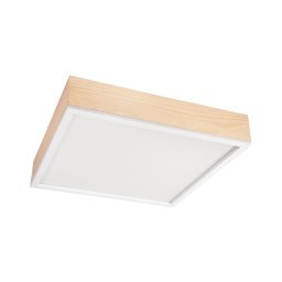 Iluminação de teto NATURAL SQUARE 4xE27/15W/230V 48x48 cm pinho/branco