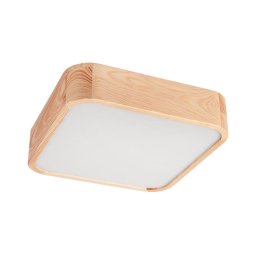 Iluminação de teto NATURAL SQUARE 2xE27/15W/230V 35x35 cm pinho