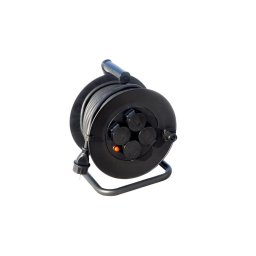 Solight PB34 - Bobina de cabo de extensão 50m preto IP44