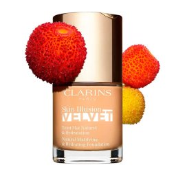 Clarins Bases de Maquilhagem Skin Illusion Velvet Makeup Sérum com acabamento mate 105N
