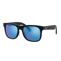 Ray-ban Óculos de sol para crianças Rj9069s 702855 Junior rubber black blue mirror blue