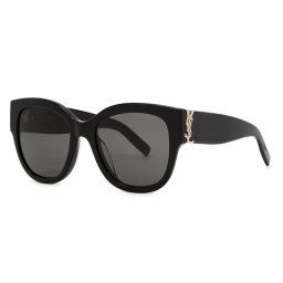 Saint Laurent Óculos de sol para mulheres SLM95F Black Grey Oversized