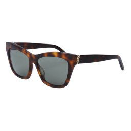Saint Laurent Óculos de sol para mulheres SLM79 002 56 Acetate Havana Green