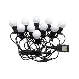 Cadeia LED exterior STRING 5m 10xLED/0,5W/230V IP44 3000K