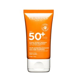 Clarins Cosméticos Faciais Crème Solaire Jeunesse Creme Hidratante de Alta Proteção FPS50+