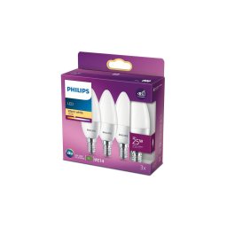 CONJUNTO 3x Lâmpada LED Philips B35 E14/4W/230V 2700K