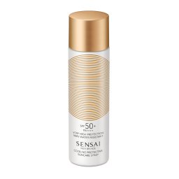 Sensai Protetor solar Corpo Silky Bronze Cooling Protective Suncare Spray SPF50+ Protetor solar para o corpo e o rosto.