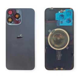 Tampa Traseira iPhone 15 Pro Max Azul Com Lentes