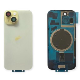 Tampa Traseira iPhone 15 Amarelo Com Lentes