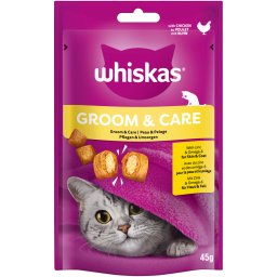 45g Snacks Groom & Care Whiskas snacks para gatos