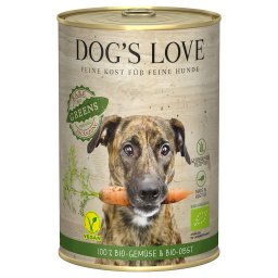6x400g legumes verdes vegan Bio Dog's Love comida húmida cães
