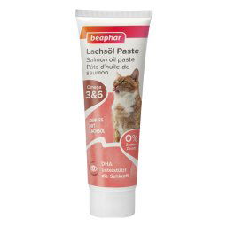 100g Pasta de óleo de salmão Beaphar snack para gatos
