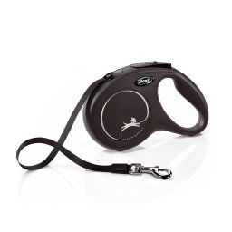 Flexi New Classic trela extensível para cães Tamanho M, preto