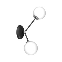 Iluminação de parede JOY 2xE14/40W/230V preta/cromada brilhante