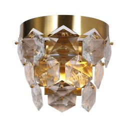 Iluminação de parede de cristal GRACE 2xE14/40W/230V dourada