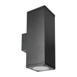 Iluminação de parede exterior 2xGU10/35W/230V IP54 angular preto