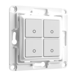 Shelly Wall Switch 4 Interruptor de parede de 4 botões p/ módulos Shelly Branco