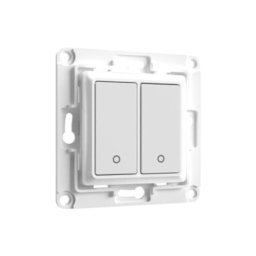 Shelly Wall Switch 2 Interruptor de parede de 2 botões p/ módulos Shelly Branco