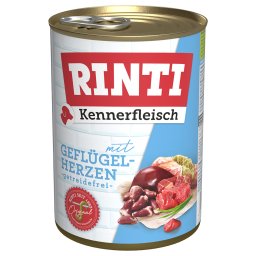 24x400g coração de aves Kennerfleisch RINTI comida húmida cães