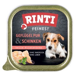 11x150g Aves e fiambre Feinest RINTI comida húmida para cães