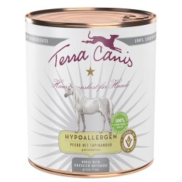 6x800g Cavalo Hipoalergénico Terra Canis comida húmida cães