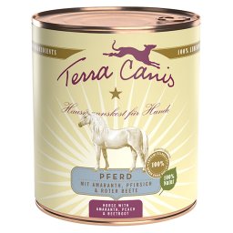 6x800g cavalo Terra Canis comida húmida para cães
