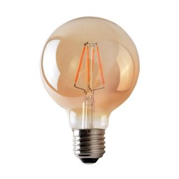 Lâmpada LED CLASIC AMBER G95 E27/8W/230V 2200K - Brilagi
