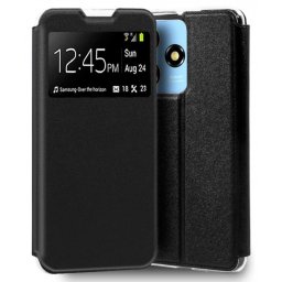 Capa ZTE Blade A73 Flip Book com Janela Preto em Bulk