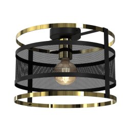 Candelabro montado à superfície RIM 1xE27/60W/230V preto/dourado