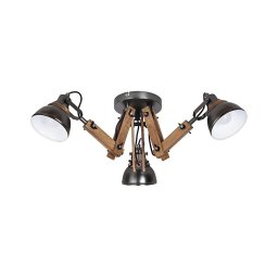 Rabalux 2724 - Candelabro integrado AKSEL 3xE14/15W/230V preto antigo