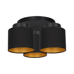 Candelabro montado à superfície FRODI 3xE27/60W/230V preto