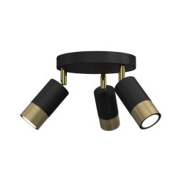 Foco LINK 3xGU10/8W/230V preto/latão