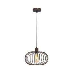 Klausen KL111059 - Candelabro suspenso WIRE 1xE27/15W/230V castanho