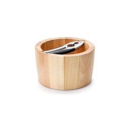 Continenta C3091 - Tigela para nozes com um quebra-nozes 19x11,5 cm borracha de figueira