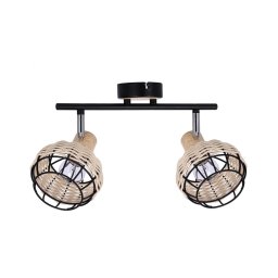 Foco TAJGA 2xE14/40W/230V vime/preto