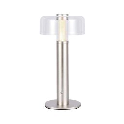 Lâmpada de mesa LED recarregável dimmável 1W 5V 3000K 1800mAh dourada