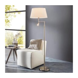 Eglo/Edi Iluminação 55961 - Candeeiro de chão LED SANTANDER 1xE27/11W/230V + LED/2,3W