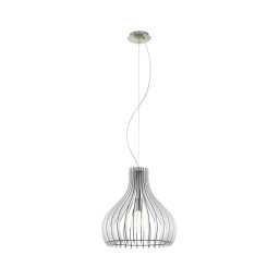 Eglo 61915 - Candeeiro suspenso TINDORI 1xE27/60W/230V diâmetro 38 cm branco