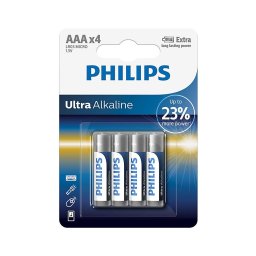 Philips LR03E4B/10 - 4 pilhas alcalinas AAA Ultra Alkaline 1,5V 1250mAh